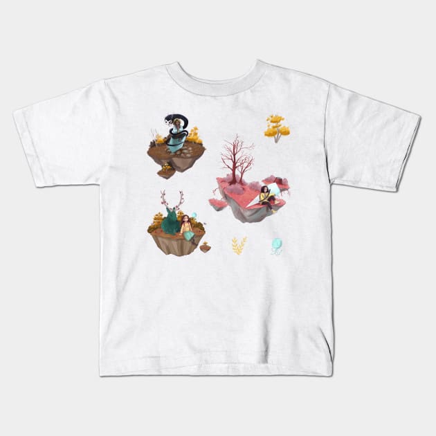 Drawings sticker pack Kids T-Shirt by Mayarart